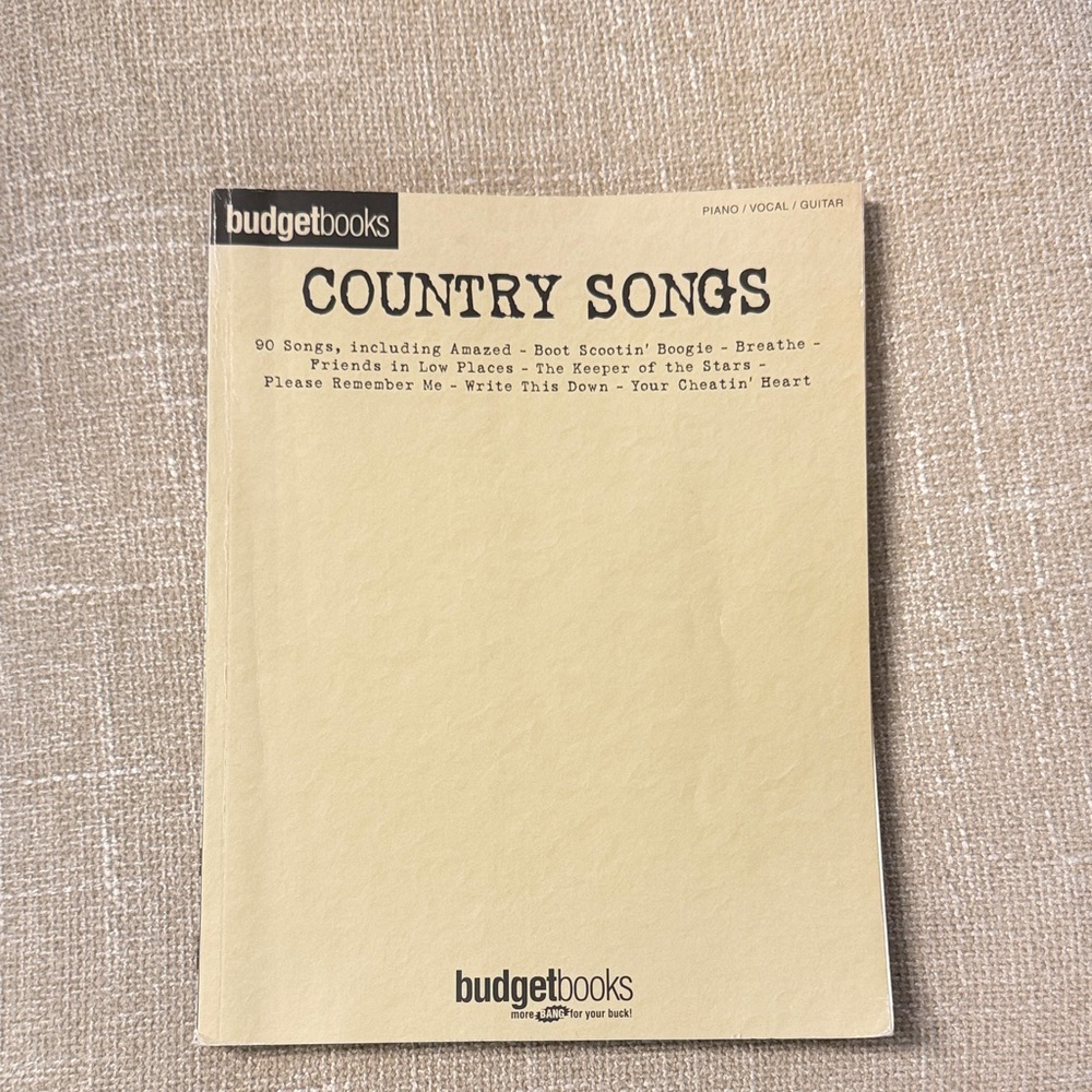 Country Songs Sheet Music Book